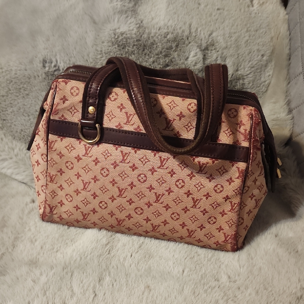 Louis Vuitton Red and Brown Monogram Mini LIN